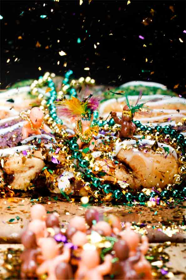 Mardi gras king cake.